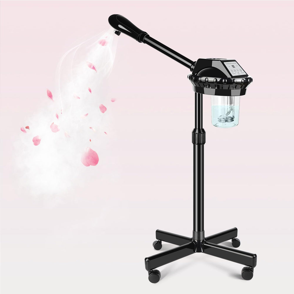Takeashine professional facial steamer with wheels for easy home spa sessions