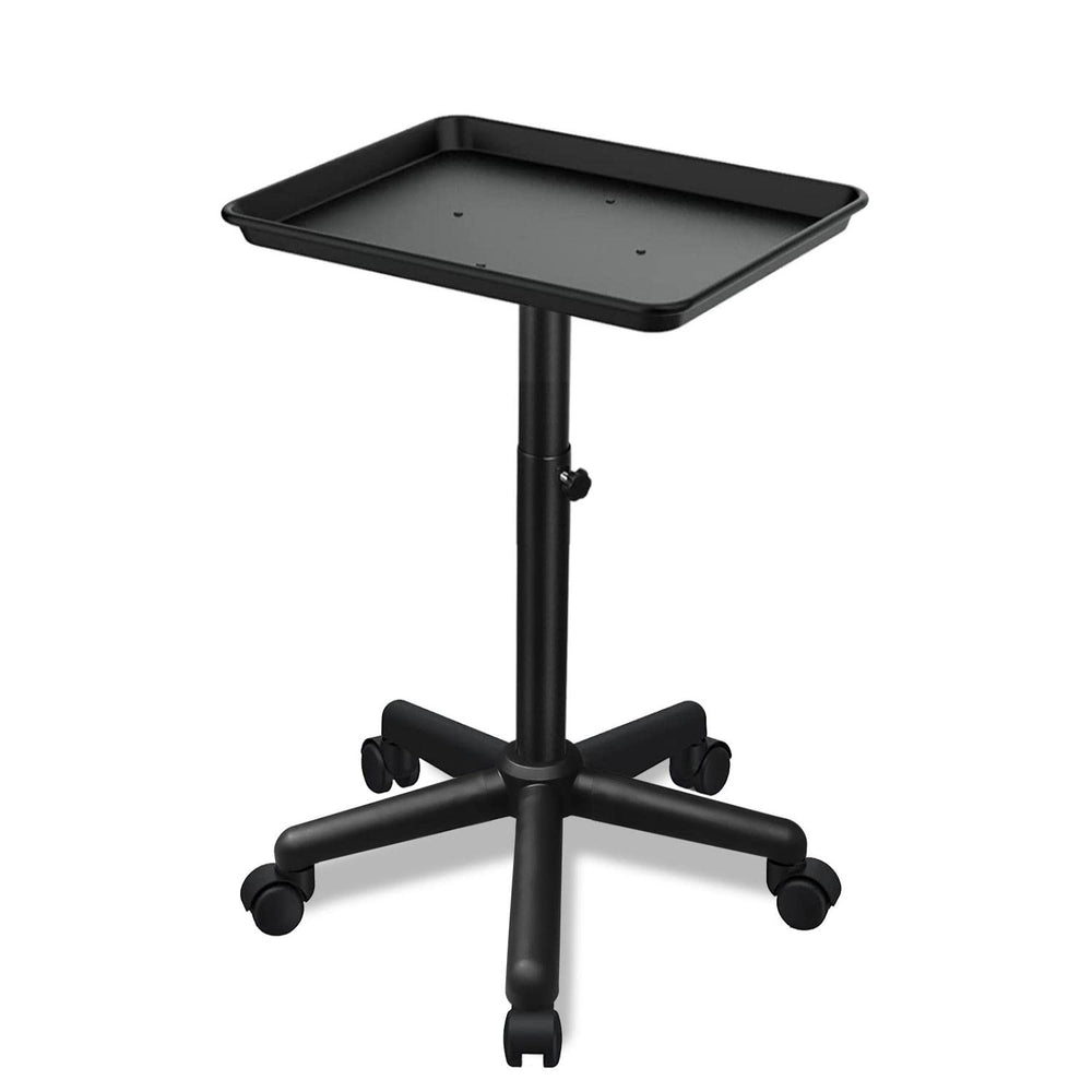 Takeashine salon tray cart with adjustable height for ergonomic styling and easy reach.