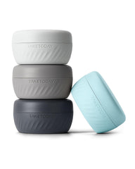 TakeToday travel containers 2oz gray pack with secure lids for spill-free trips