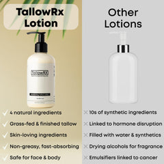 TALLOWRX arrowroot powder detail indicates gentle, skin-friendly formula
