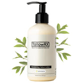TALLOWRX Tallow Body Lotion bottle front with lemongrass for daily hydration