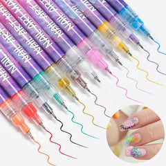 Talzpro fine-tip nail art pen detail highlights precise lines for intricate patterns.