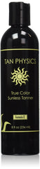 Tan Physics True Color Sunless Tanner bottle with natural bronze shade and easy application