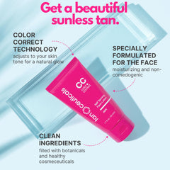 Tanceuticals Facial Self Tanner lotion texture—creamy and blendable for streak-free coverage