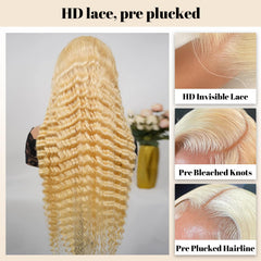 Tanduca 613 13x6 hd lace close-up showing seamless scalp illusion.