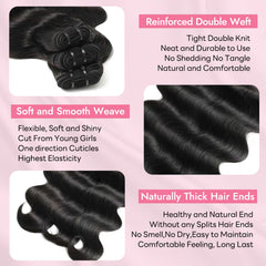 Tandulo virgin Brazilian hair 24in on model