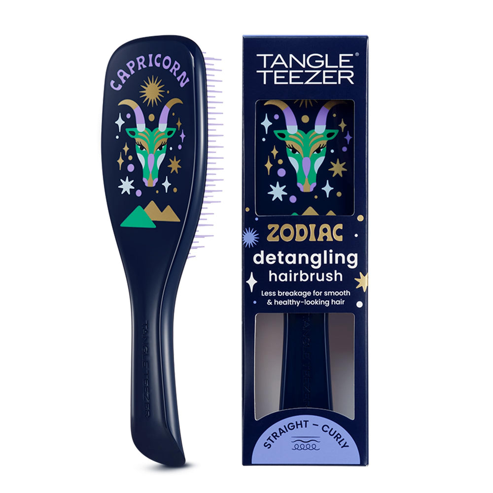 Tangle Teezer Capricorn artwork handle enables knot-free detangling gently