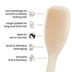 Tangle Teezer Large Ultimate Detangler on long hair for tangle-free brushing