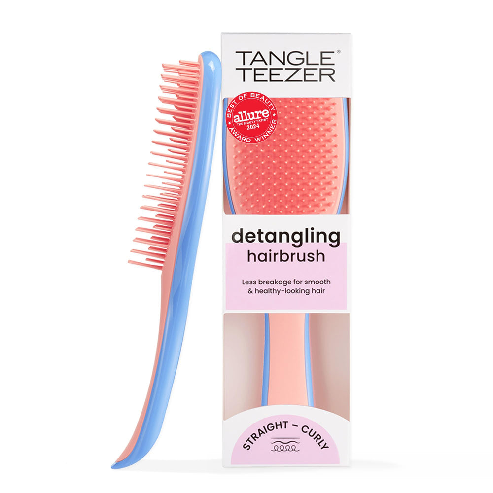 Tangle Teezer Ultimate Detangler Apricot Blaze front view ready to smooth knots