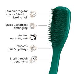 Tangle Teezer Ultimate Detangler Emerald Green long teeth glide through curls smoothly