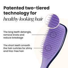 Tangle Teezer Libra two-tier teeth design demonstrates knot relief and detangling