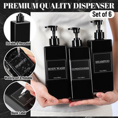 Tanlade refillable bottles with wide mouth simplify refilling shower products.