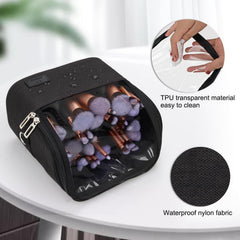 TANTO makeup brush bag adjustable divider highlights customizable layout for many brush sizes.