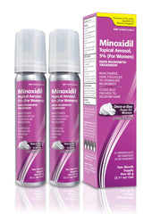 TARO Minoxidil 5% foam bottle for women supports hair regrowth