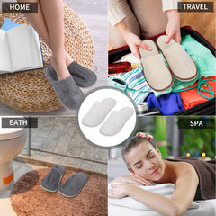 Tarpop fluffy coral fleece slippers provide soft comfort