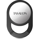 TASALON unbreakable hand mirror close-up shows sturdy tempered glass for reliable daily grooming.