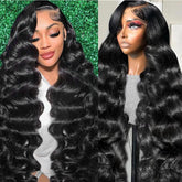 Tasumla 30 inch body wave lace front wig with natural hairline for daily wear