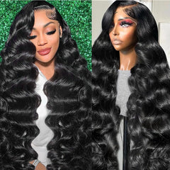 Tasumla 30 inch body wave lace front wig with natural hairline for daily wear