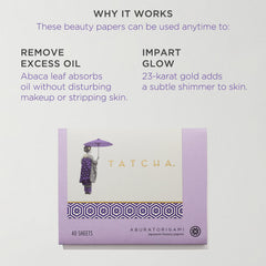 TATCHA Aburatorigami oro 23K brillo sutil en la piel