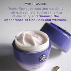 TATCHA Ageless Enriching Renewal Cream texture swirl highlights nourishing formula