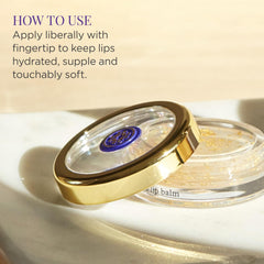 TATCHA Camellia Gold Spun Lip Balm texture enriched by Camellia Oil