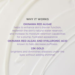 TATCHA Luminous Deep Hydration Eye Serum 23K gold dust brightening under-eye shadows