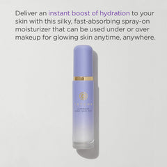 Tatcha Luminous Dewy Skin Mist under makeup application for smooth base.