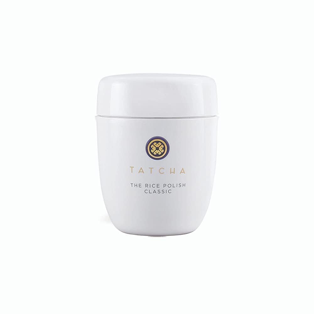 TATCHA Rice Polish Classic bottle close-up for gentle daily exfoliation