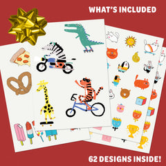 Tattly Kids mouse munching a cookie tattoo for snack-themed party fun