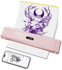 TATTMUSE tattoo stencil printer front view highlights portable on-the-go design.