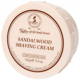 Taylor of Old Bond Street sandalwood shaving cream bowl closed for storage and reuse