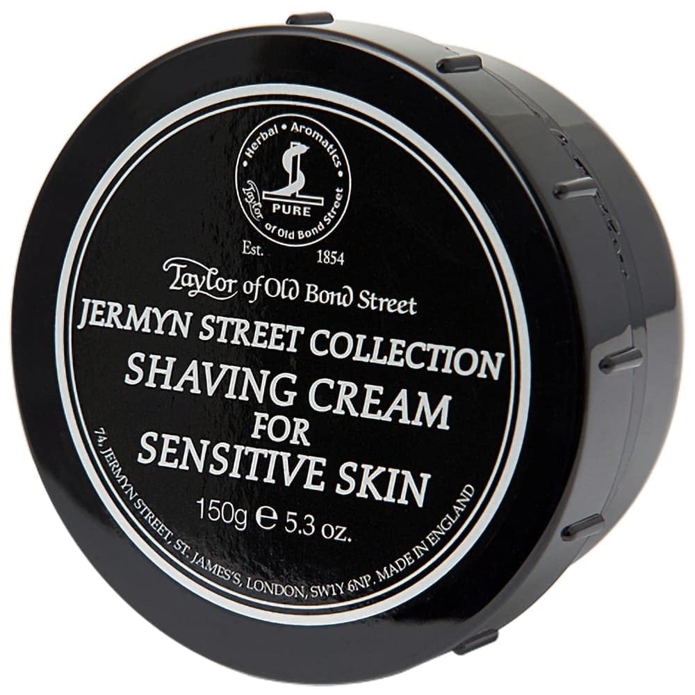 Taylor of Old Bond Street Jermyn Street shaving cream in a bowl for a smooth, rich lather ritual