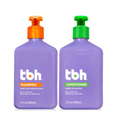 TBH Kids & Teen Shampoo bottle closeup shows gentle cleansing for young hair