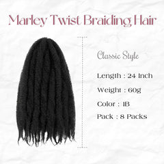 tbotfd Marley Twist hair 24 inch detailed curls for versatile protective styles