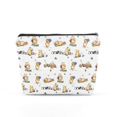 TBT Cartoon Bear makeup bag front view shows Pooh-inspired design for gifting.