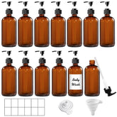 TBWIND amber glass bottle 8oz with pump top for hand soap or serums.
