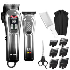 TCMKY hair clippers set front view for professional home haircut convenience