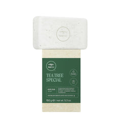 Tea Tree Body Bar Soap lather close-up for a refreshing cleanse.