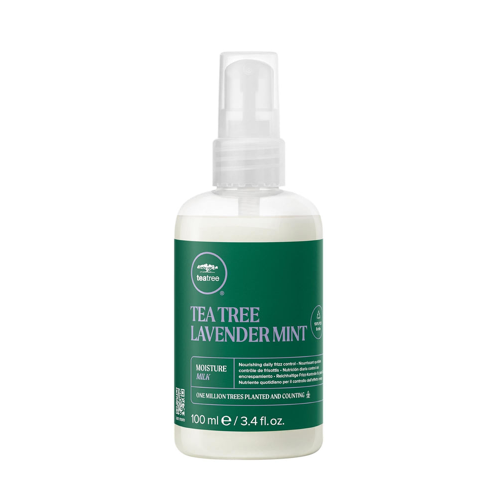 Tea Tree Lavender Mint Moisture Milk bottle for everyday hydration and frizz control.