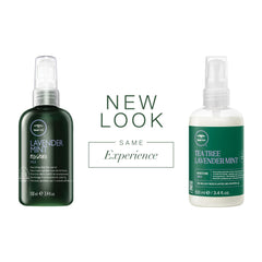 Tea Tree Lavender Mint Moisture Milk pump-application shows easy distribution for defined curls.