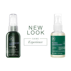 Tea Tree Lavender Mint Oil in hands ready for quick, lightweight application.