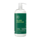 Tea Tree Lemon Sage Thickening Conditoner bottle front, adds voluminous body for fine hair