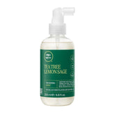 Tea Tree Lemon Sage Thickening Spray bottle for fine hair adds weightless volume.