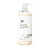 Tea Tree Regeniplex Shampoo bottle on sink highlights color-safe thinning hair benefits