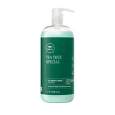 Tea Tree Special Shampoo bottle front for all hair types, inviting cleanse