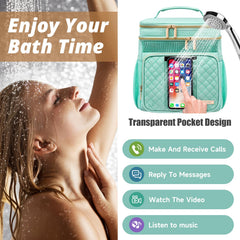 Tealari transparent phone pocket keeps calls accessible during travel.