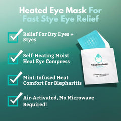 TearRestore EyeRelax self-heating action activates instantly for calming relief