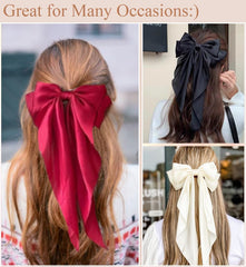 TEBIEKOY oversized bows with long tails for dramatic hairstyles