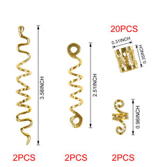 TEBIEKOY locs braids accessories spiral clips demonstrate secure, adjustable fit.