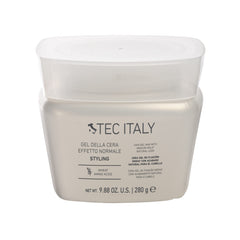 Tec Italy Gel Dela Cera Effetto Normale bottle shows natural look with strong hold for easy styling
